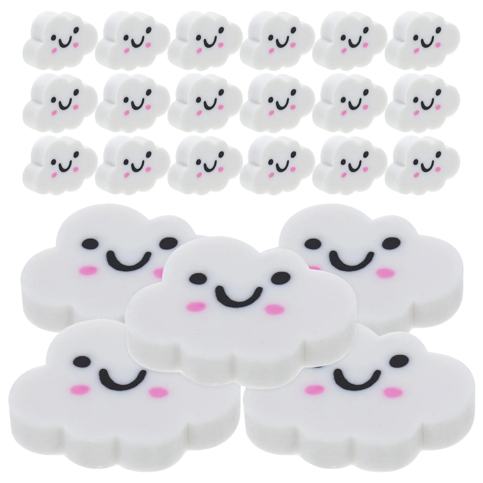 Mini gomme en forme de nuage pour enfants, 50 pièces, ensemble de petites gommes à crayon, fournitures scolaires, papeterie de bureau et de voyage