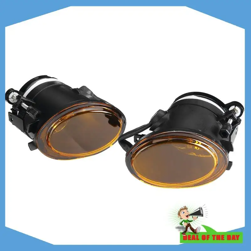 HOT!2PCS Car Front Fog Lights Fog Lamp Yellow Replacement For-BMW E46 M3 Mtech II E39 M5 2001-2006 63177894017 63177894018