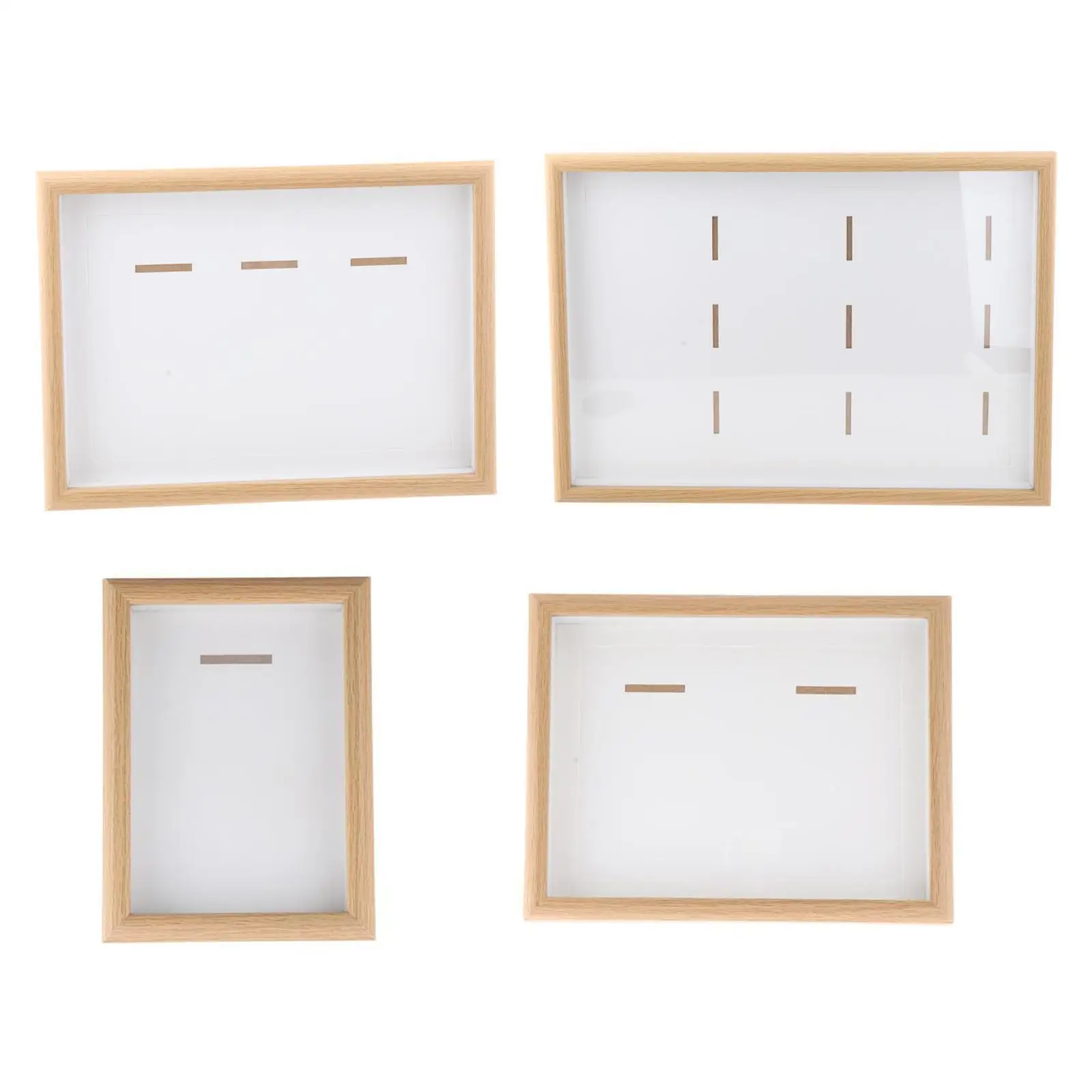 Medals Display Case Dustproof Picture Frame for Marathon and Sports Awards Wooden Medals Holder Decor