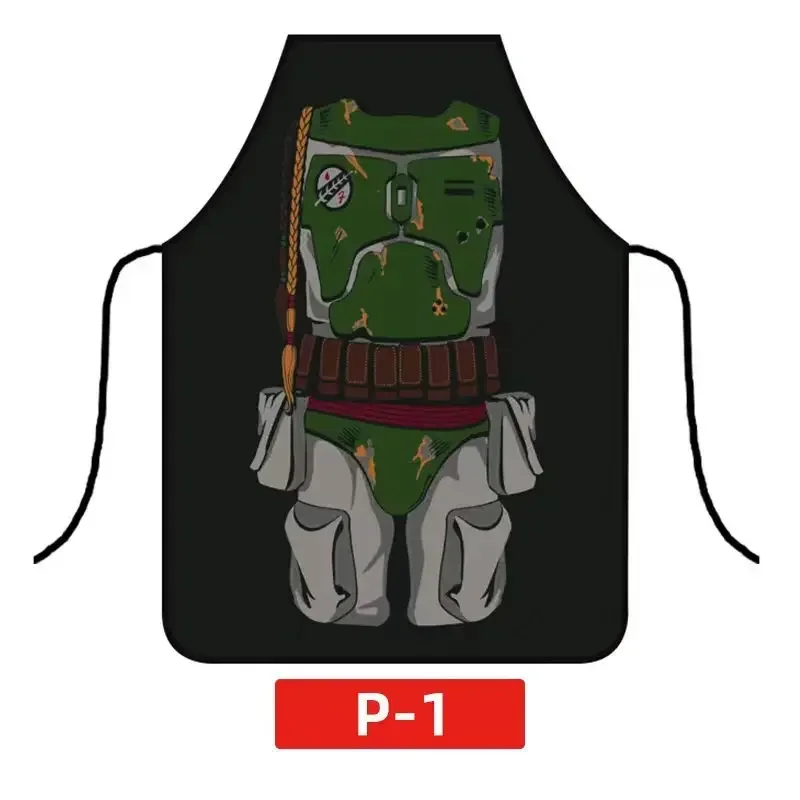 Star Wars Darth Vader Cartoon Digital Printing Women Men Kitchen Cooking Anti-Fouling Waterproof Apron