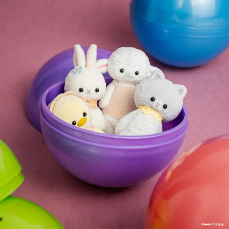 Genuine Kenelephant Vol.2 Gashapon Mori No Ehon Flocked Rabbit Chick Mini Animal Figurine Collectible Decor Ornament Toy Gift view 5