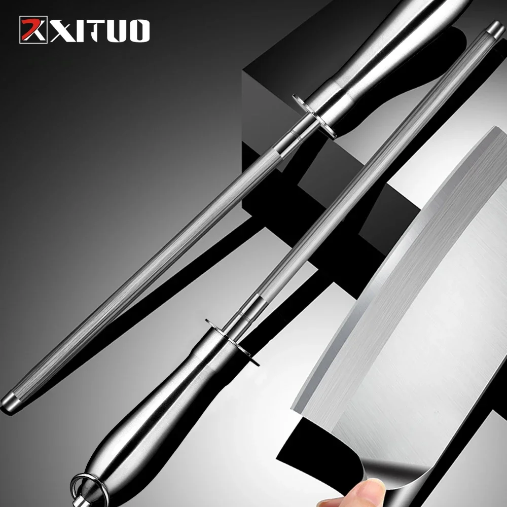 Honing Steel for All Kitchen Knife Daily Sharpening Maintenance Stainless Steel Handle Sharpening Rod Chef Knife Sharp God