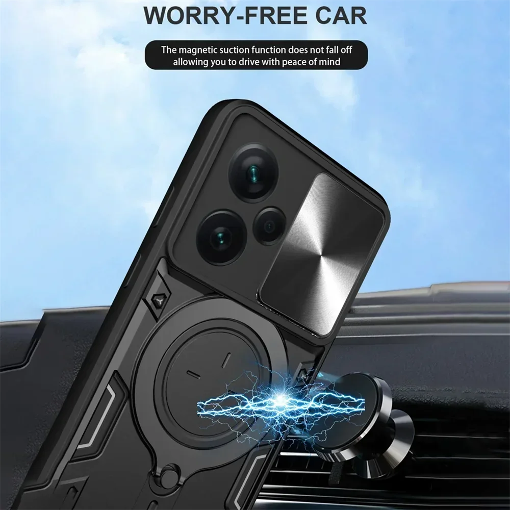 

Защитный чехол для камеры для Xiaomi Redmi Note 13 12 11 10 Pro Plus Redmi Note 12S 11S 13C 12C 9 для магнитного кольца-держателя