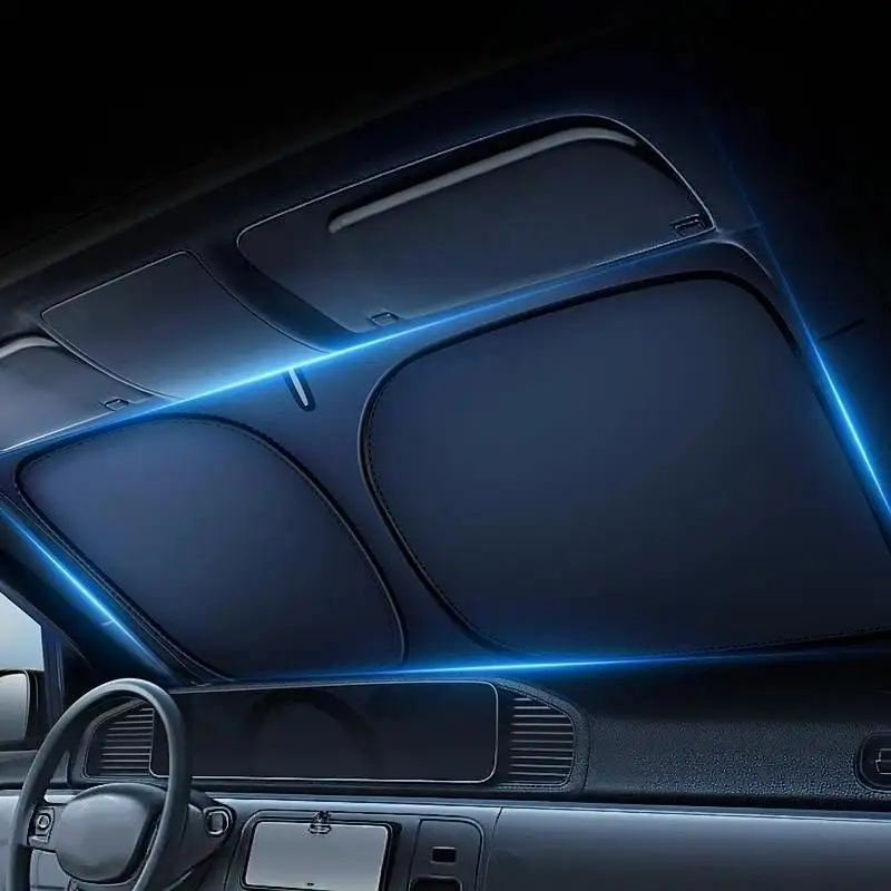 1Pcs Front Sunshade Summer Window Visor Protection Car Sun Shade Cover Foldable Curtains Summer Cooling UV Refletive Accessories