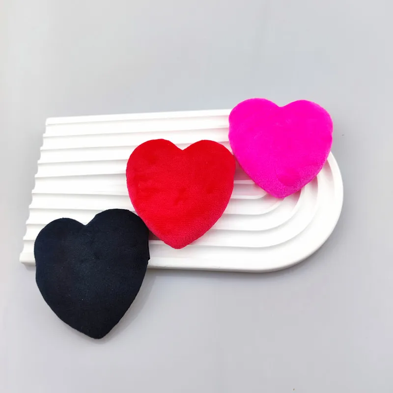6pcs Reusable Love Heart Shape Velvet Powder Puff Face Makeup Sponge Cosmetics Soft Cotton Face Washable Sponge Puff