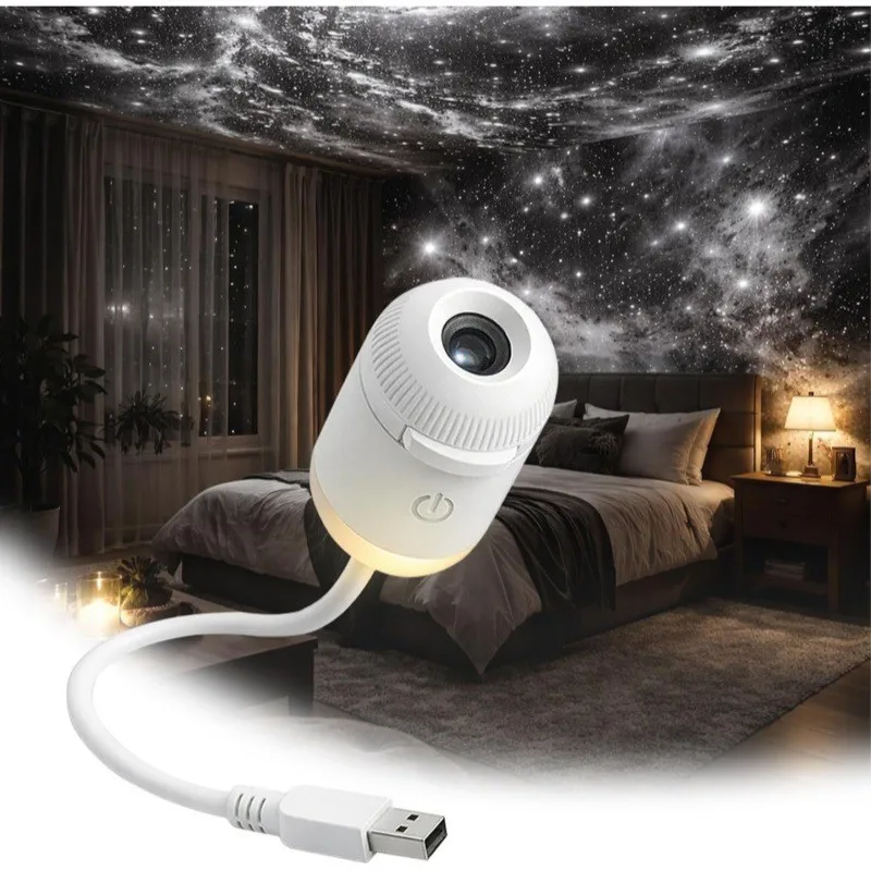 Galaxy Sternenprojektor 2-in-1 Nachtlicht Heim-Hintergrund-Atmosphärenlampe Perfektes Geschenk für Freund & Freundin