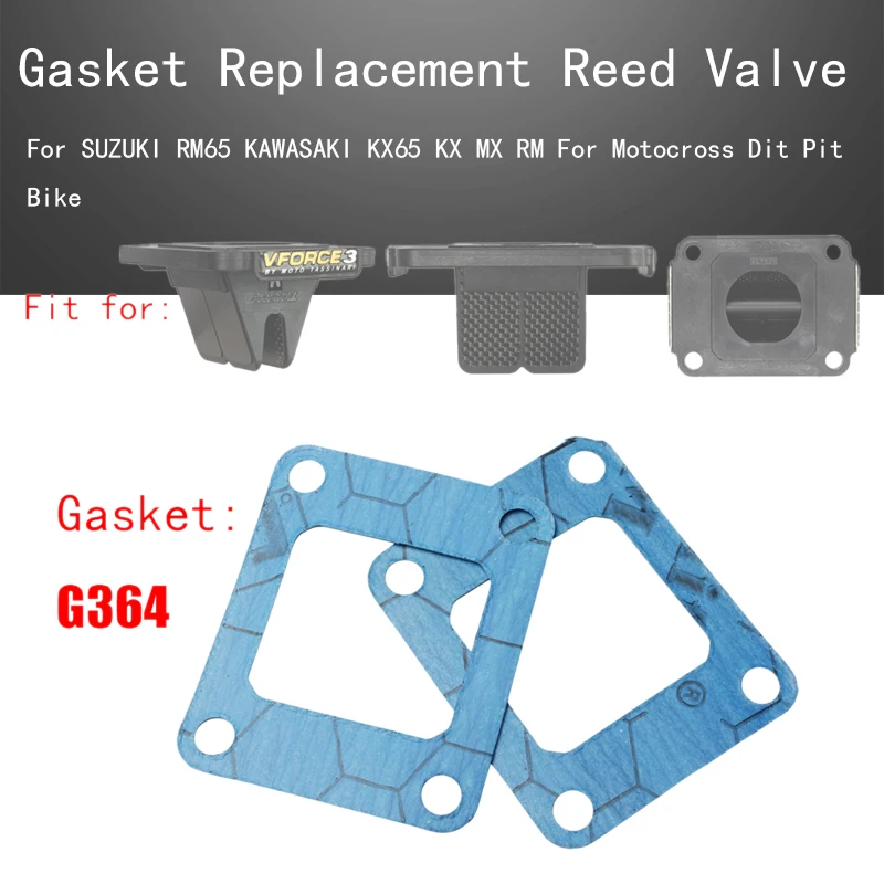 

2PCS/1PCS Gasket G364 Replacement Reed Valve Vforce V3 V364A For RM65 KX65 KX MX RM For Motocross Dit Pit Bike
