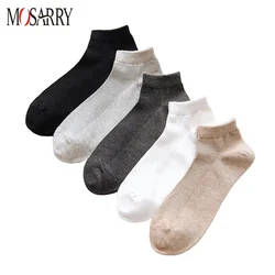 Summer Business Cotton Socks for Men Mesh Breathable Sweat-absorbent Male Ankle Socks