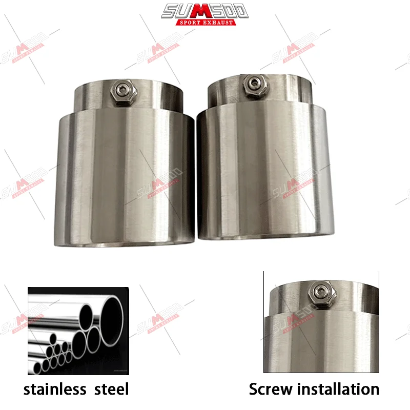 4 Pieces Stainless Steel Exhaust Tip 89mm Out Modified Car Accessories Muffler Pipe For BMW F80 M3 F82 F83 M4