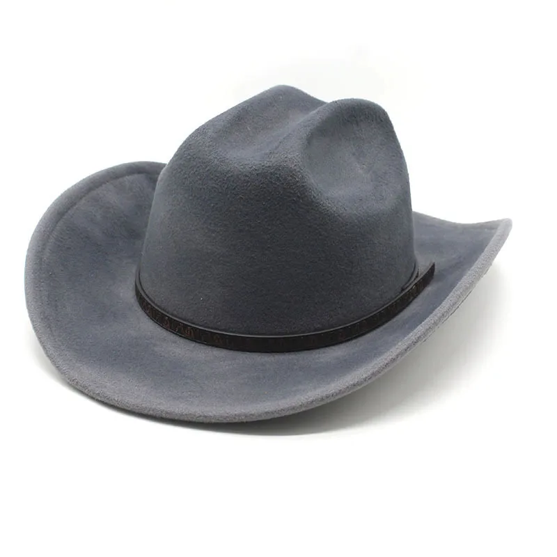 New Performance Old Western Cowboy British Felt Big Edge Sunshade Gentleman Fireproof Design Top Hat