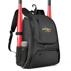 Baseball Bag Softball Bag Waterproof Backpack Bag Shoulder Sport Bag Youth Boy Girl Adult Fence Hook Ball Bat Batting Glove Gear