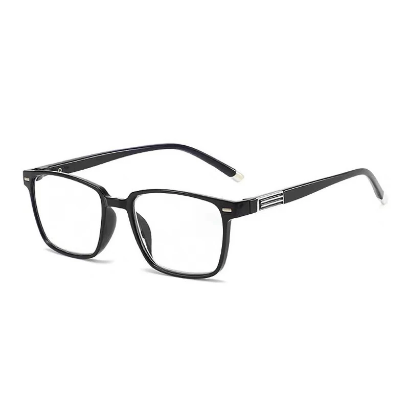 Lesebrille mit quadratischem Rahmen, Anti-Blaulicht und Anti-Ermüdung, speziell für Menschen mittleren Alters und ältere Menschen, Unisex.