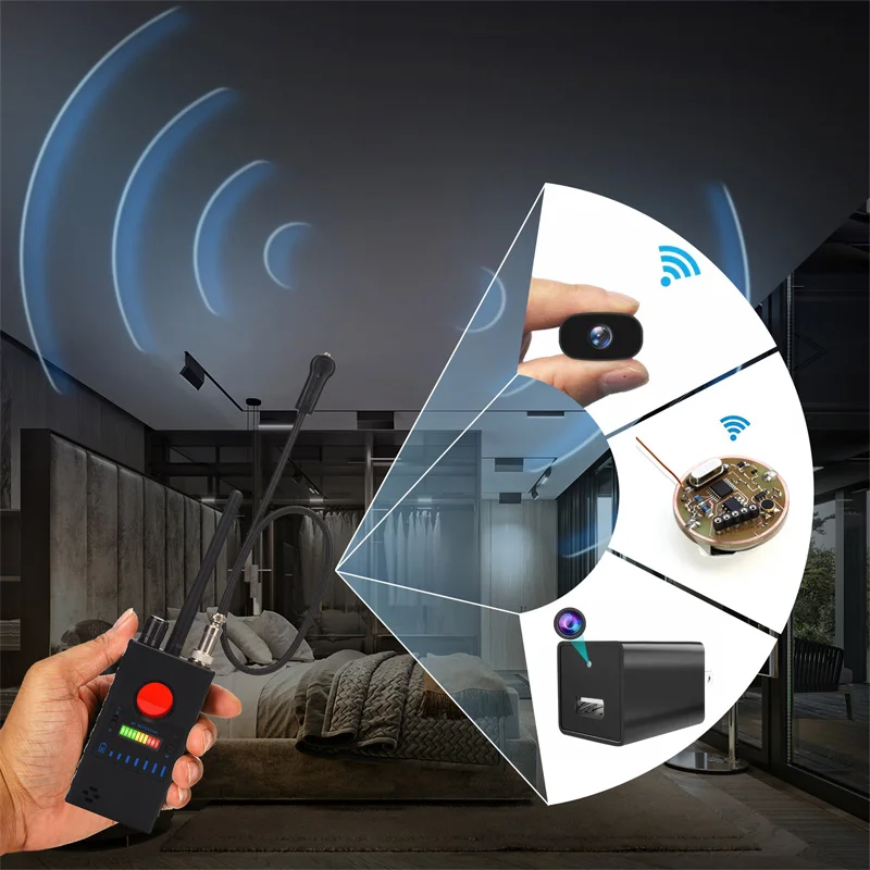 G328 Anti-Spy Micro Camera Auto Gps Locator Draadloze Signaaldetector Wifi Rf Bug Sweeper Anti Positionering Luisteren Tracking