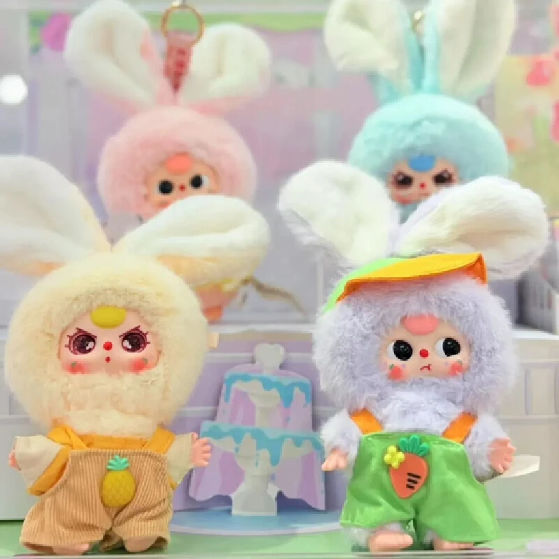 

Baby Three mini Macaron Little Rabbit Series Виниловая глухая коробка Tide Play Орнамент Подвеска Креативная загадочная коробка милая игрушка подарок для девочки