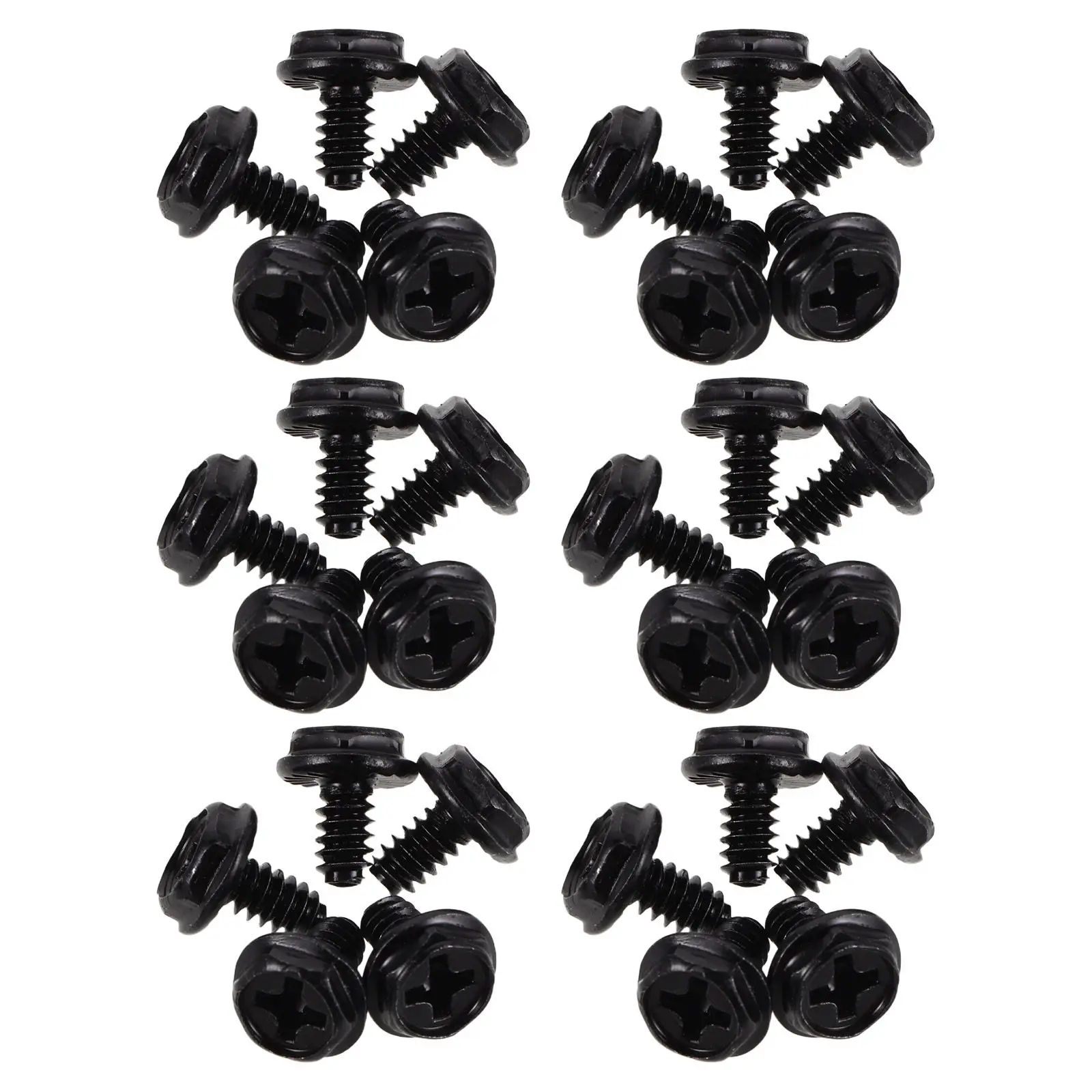 500Pcs Computer Chassis Screws Black 6-32 X 1 4 Cross Recessed Machine Screws Pci Bracket Mounting Repair Hardware