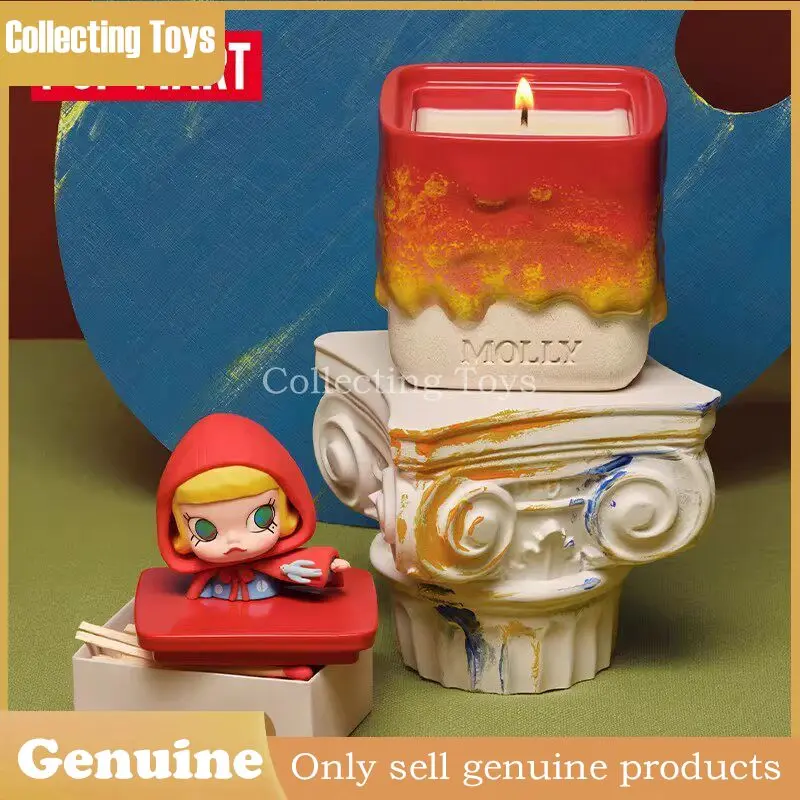 

Genuine Pop Mart Molly Scenery Along The Way Series Scented Candle Blind Box Trendy Home Decor Collectible Figurines Mystery Box