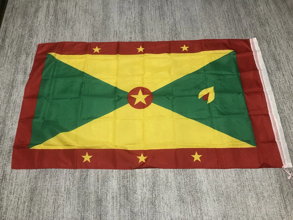 Grenada flag 90x150cm 3x5 Feet double penetration Polyester hanging banner Super Poly football FLAG Grenada Flag for decoration