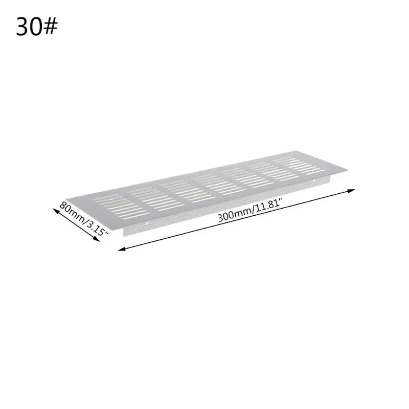 Rectangular Aluminium Cabinet Air Vent, Ventilation Grille, Ventilation-Cover, Multiple Sizes, Breathable Air Vent