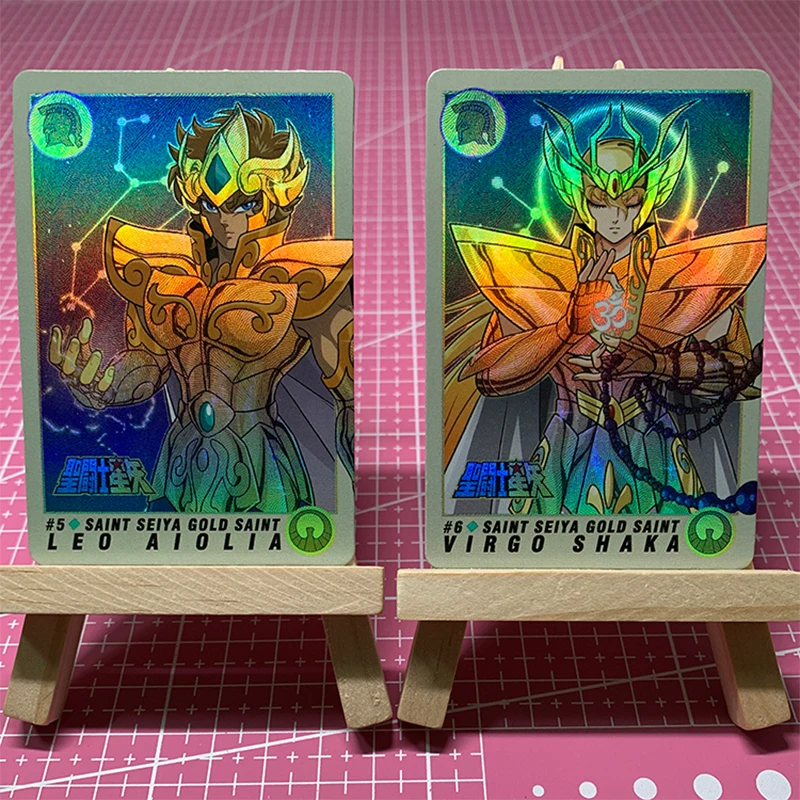 Saint Seiya Aldebaran Death Mask Aiolia Aphrodite Dohko Collectible Card Refraction Glitter Gauze Flash Holiday gifts