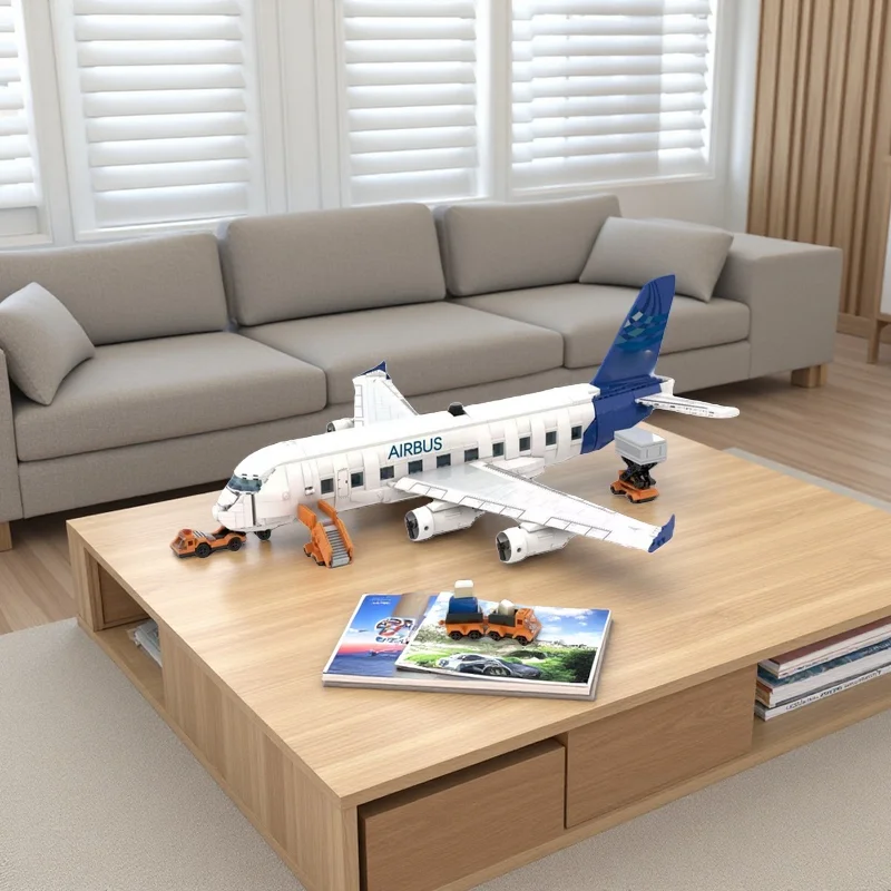 

1945PCS Airliner Building Block Toy Set, Bedroom and Study Decorative Ornament, Airliner Collection, Birthday and New Year Gift