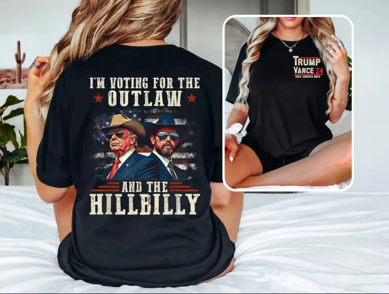 Trump Shirt, I am voting for the Outlaw and Hillbilly Trump Tee, Election shirt