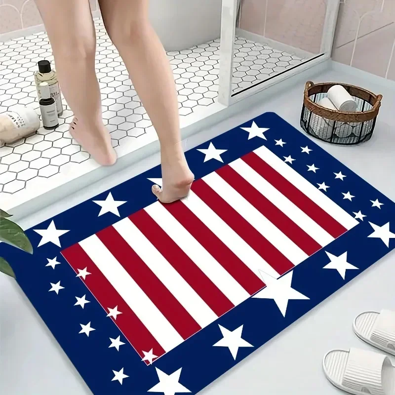 Ocean Coastal Bath Mat Non Slip Floor Entrance Carpets Super Absorbent Rug Home Indoor Living Room Bathroom Decorative Doormats