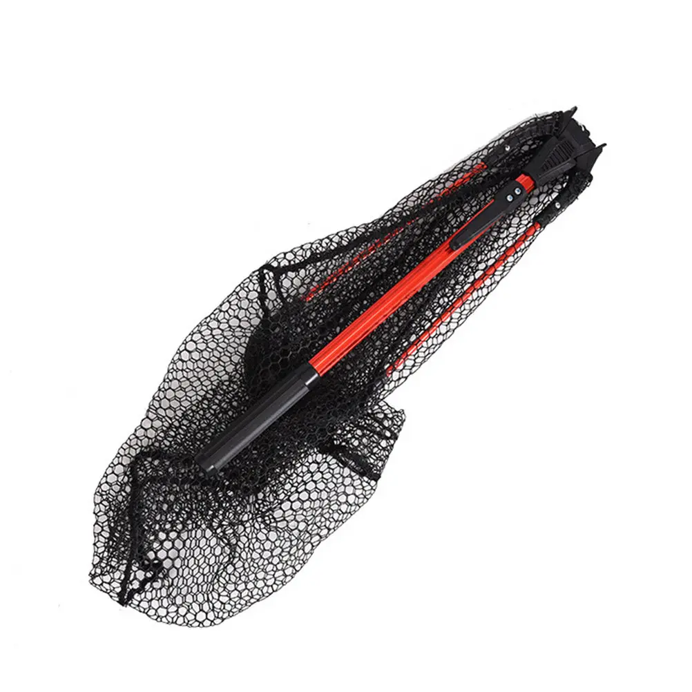 

Складной треугольный подсачек из прочной нейлоновой гексагональной ткани с водонепроницаемой телескопической алюминиевой ручкой для озер, рек и лодок