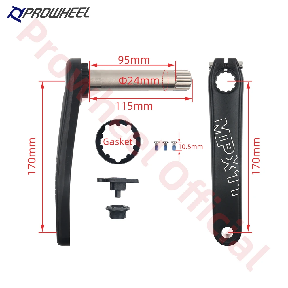 PROWHEEL MPX11 Mountain Bike Crankset 170mm 175mm 8/9/10/11/12Speed Crank Bottom Bracket 68/73  For SHIMANO SRAM GXP Sprocket