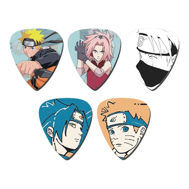 10 Stück Naruto-Gitarrenplektren, niedliche Anime-Akustikgitarre, Bass, Ukulele, Instrumentenzubehör, Zubehör für Musikliebhaber, Geschenke