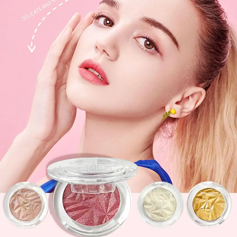 Brightening Face Highlighter Palette Face Shimmer Long Waterproof Contouring Highlight Gloss Lasting Powder Pearlescent Mak K0G8