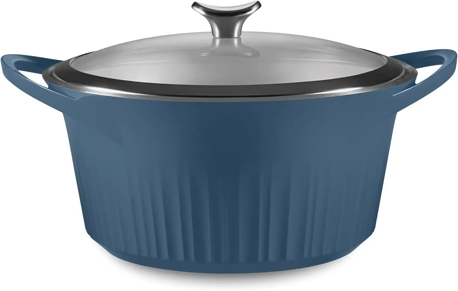 

Кастрюля QuickHeat 5.5-QT из литого алюминия с крышкой и антипригарным керамическим покрытием, легкая и быстроразогревающаяся, для равномерного нагрева при выпечке и приготовлении пищи