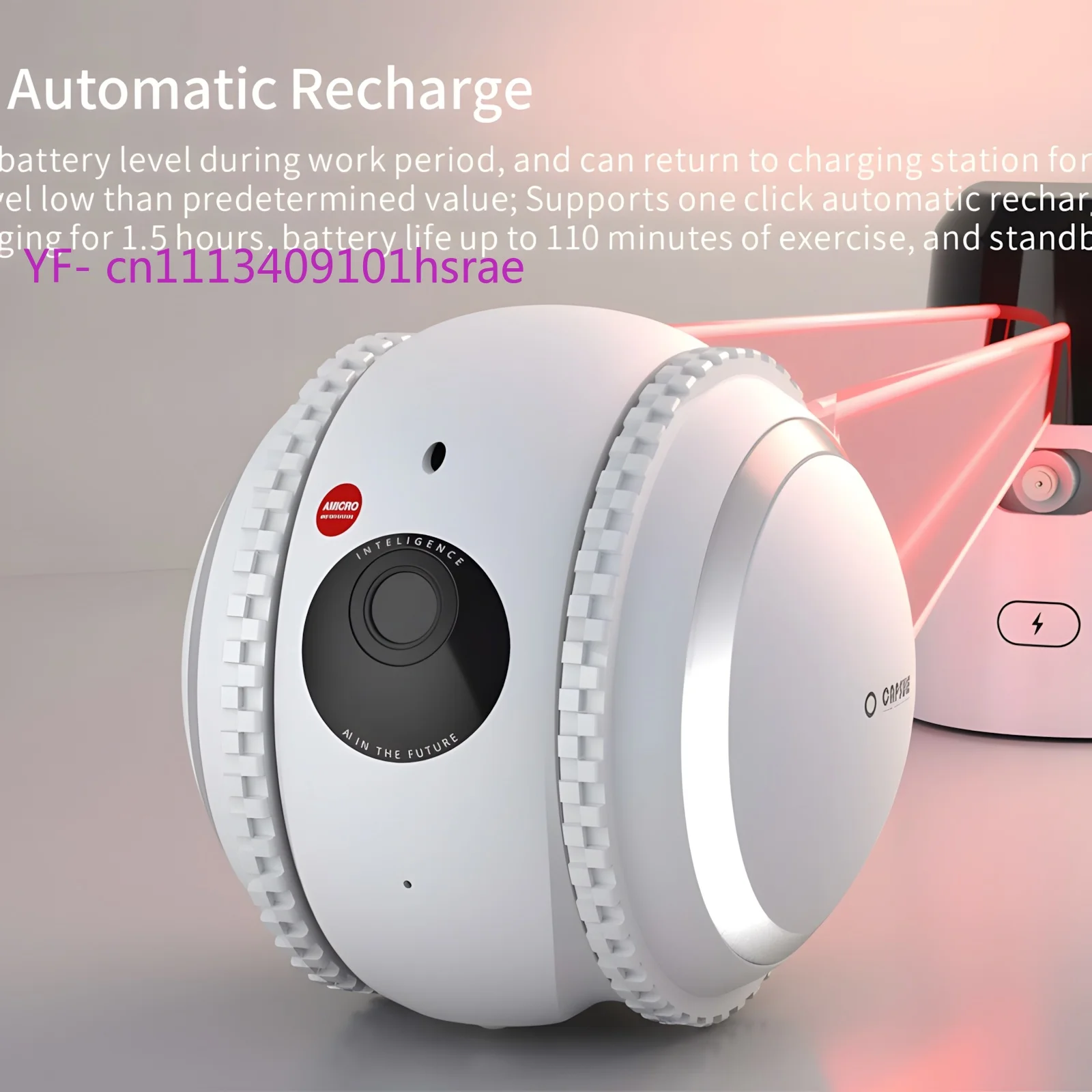 Smart Pet Companion Robot with Camera AI Cat Recognition Remote Teasing Monitor Automatic Rechargeable Pet Robot