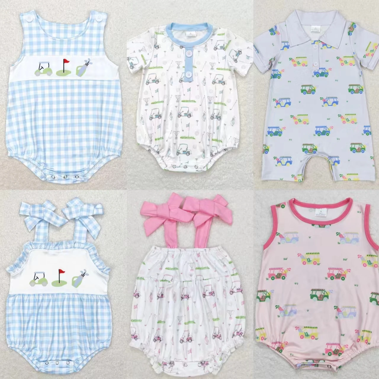 

Wholesale Kids One-piece Jumpsuit Newborn Coverall Toddler Summer Romper Bodysuit Baby Boy Girl Ball Trucks Jumpsuit