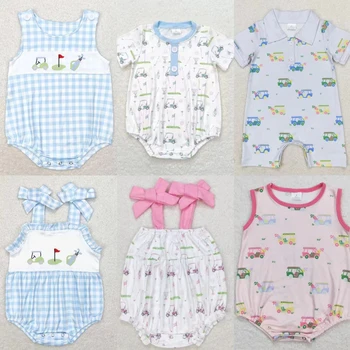 Mono de una pieza para niños, Mono para recién nacidos, Pelele de verano para niños pequeños, mono de camiones de bolas para niños y niñas, venta al por mayor