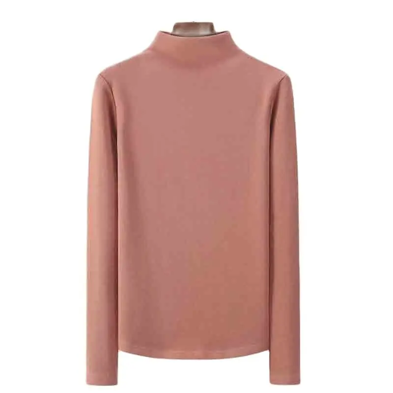 

Bottoming shirt Women's Inner Half Turtleneck Long-sleeved T-shirt Spring, Autumn And Winter New Solid Color Casual All-match To