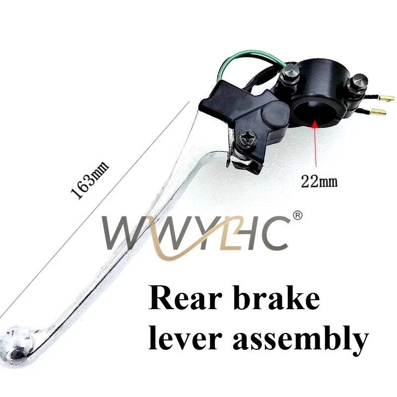 

Suitable for Scooter 125 Motorcycle Little Princess 100 Front and Rear Brake Handle Handle, Joy Horn Mirror Size Mirror Seat