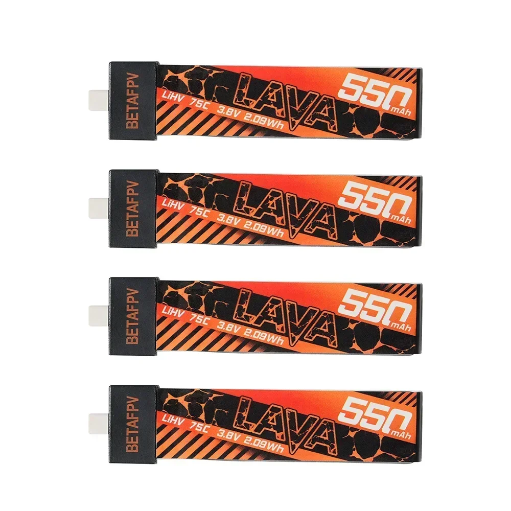 BETAFPV LAVA 1S 550mAh 75C Battery (4PCS)