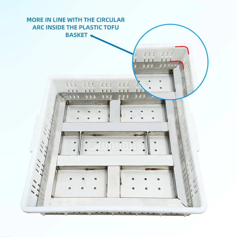 Stainless Steel Tofu Pressing Plate for Manufacturing Thickened Kitchen Equipment Round Corners Dried Tofu Pressing Machine