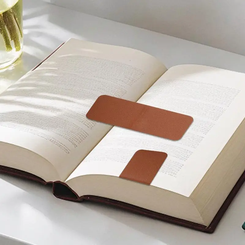 実用的な磁気puレザーのしおり,ページマーカー,磁気しおり,クリップ,装飾的なページマーカー,読書アクセサリー