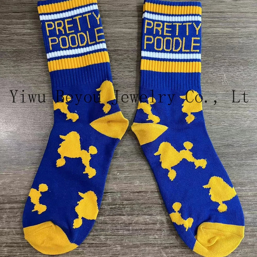 

Sigma Gamma Rho Poodle Yellow Blue Socks
