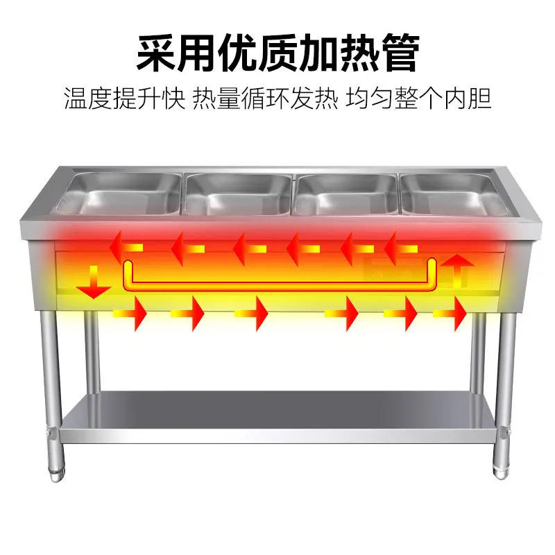 Customized. Xilai Sheng Insulated Food Display Stand Stainless Steel Insulated Soup Pool Fast Food Truck Buffet Insulated Stove