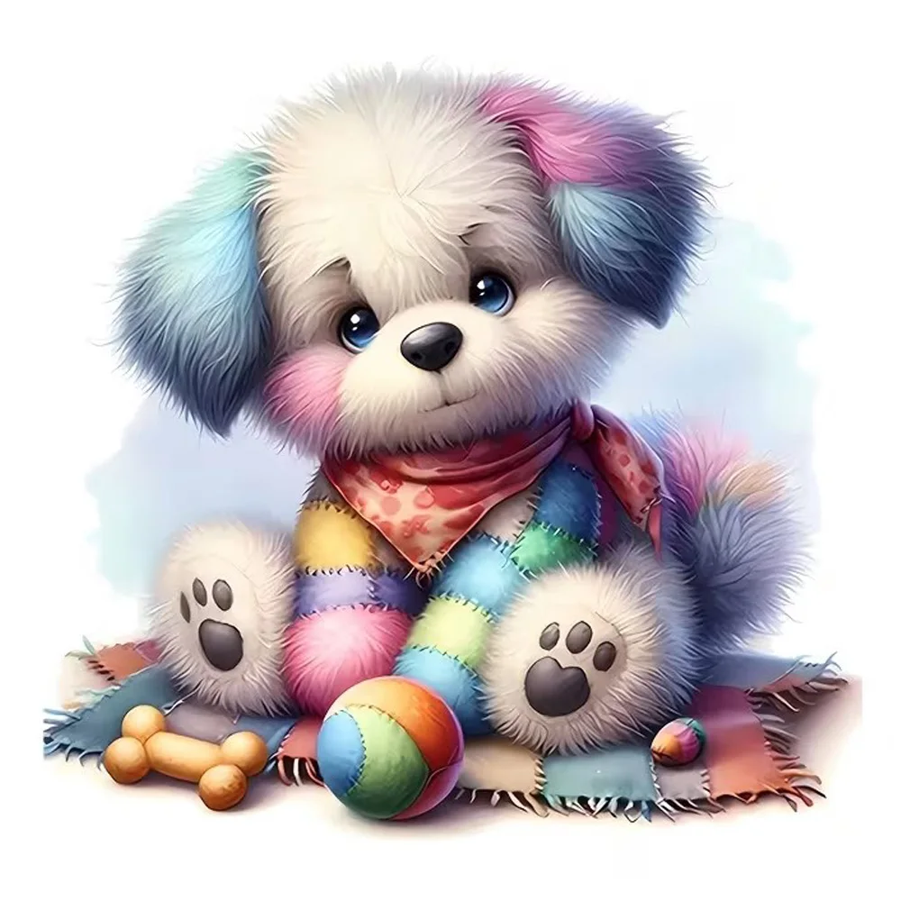 Colorful Puppy Vinyl Sticker, Waterproof Vinyl Material, Ideal for Toilet, Home , Refrigerator, Car, Window, Wall Decor