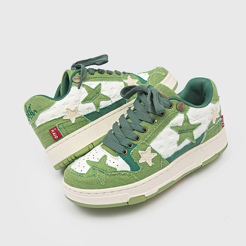 Unisex New Avocado Green Design Skate Shoes Breathable Lightweight Casual Street Niche Sneakers