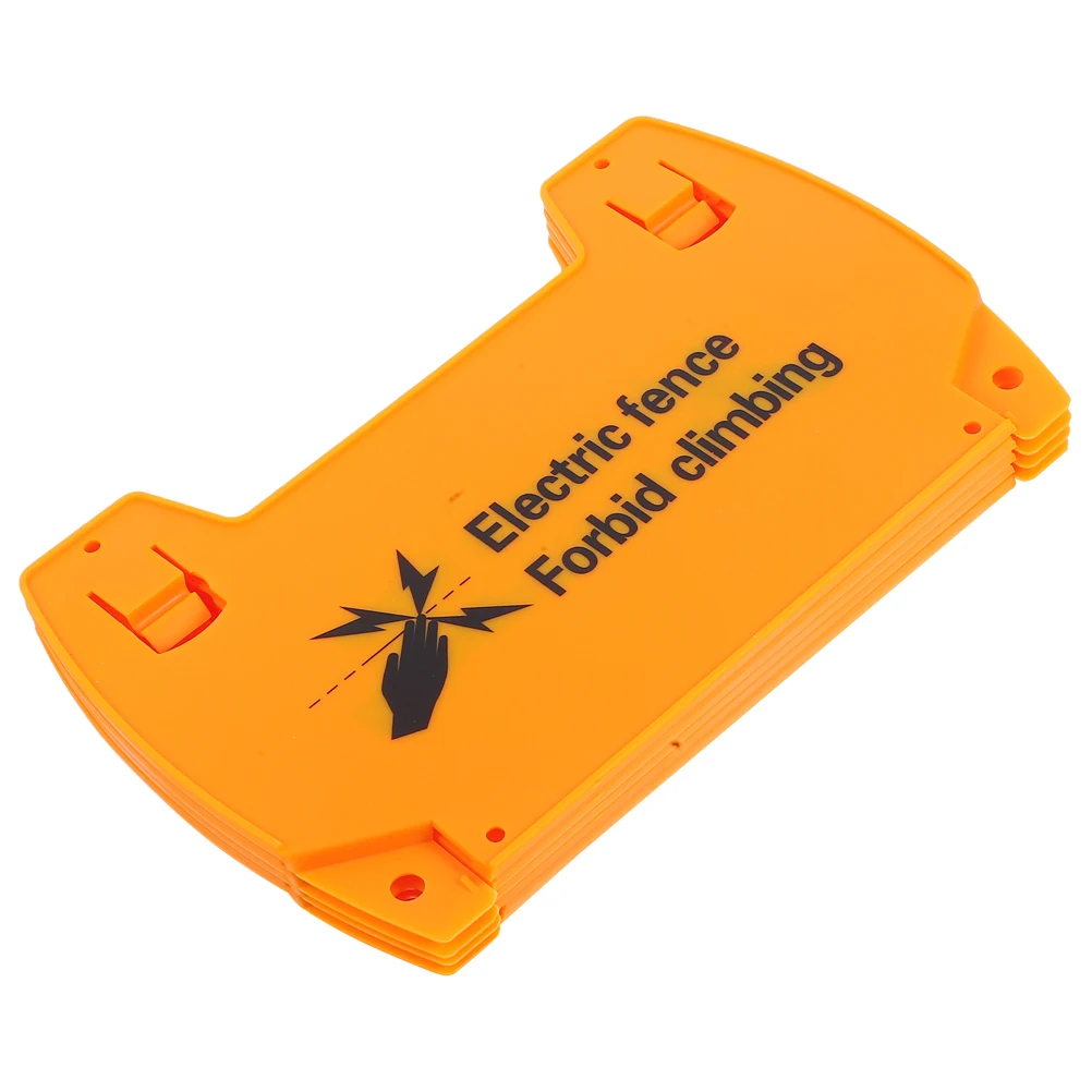 

4pcs Electric Warning Sign 22.5X14.5Cm Plastic Outdoor Safety Signage Waterproof Barrier Marker For