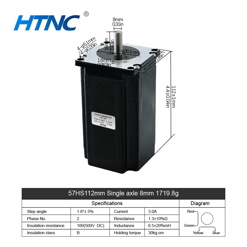 Nema 23 Stappenmotor 20-50 V DC Motoren 1.2Nm 2Nm 2.2Nm 2.5Nm 3Nm 3A 4 Draden Nema23 Stappenmotor Voor CNC 3D Printer