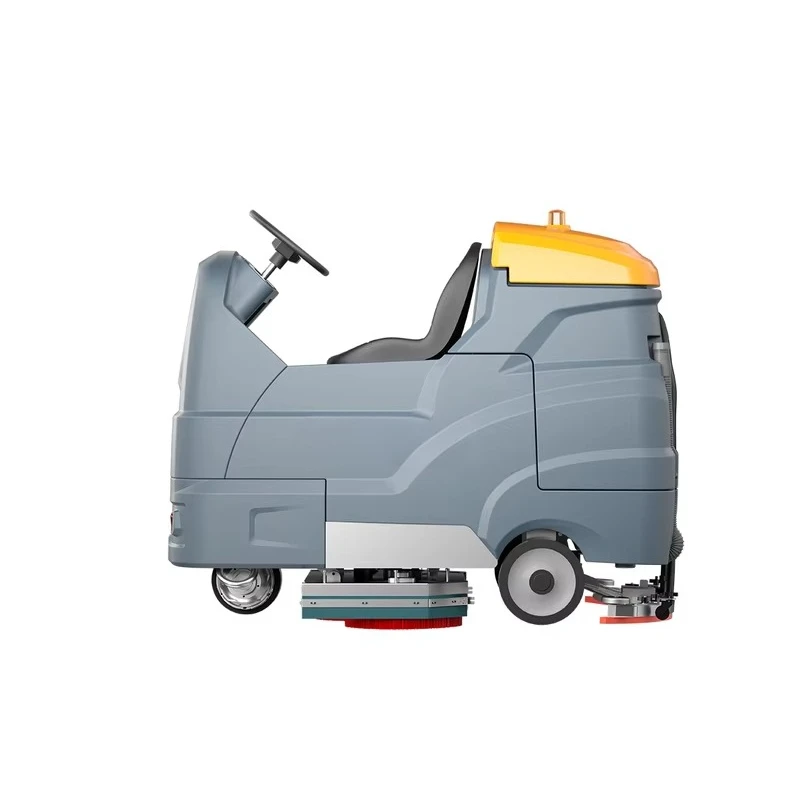 Double Professional Brush Floor Scrubber Strong Durable Industrial Grade Floor Cleaning Machine