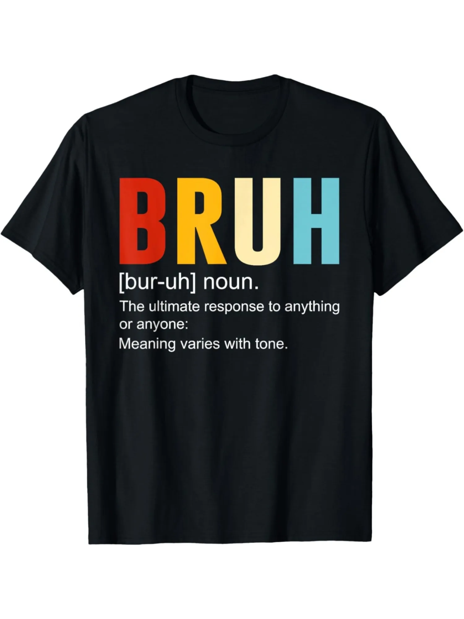 

Bruh Definition Bruh Noun T-Shirt Short Sleeve Tee Tops Graphic S-3XL Birthday T-Shirt Funny Gifts for Men lwf 180g