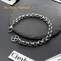 Fashion Pure Titanium O Bead Chain Bracelets for Men Women 4/7mm TA1 Ti Anti-Allergy Never Rust Sensitive Skin Chain Necklaces