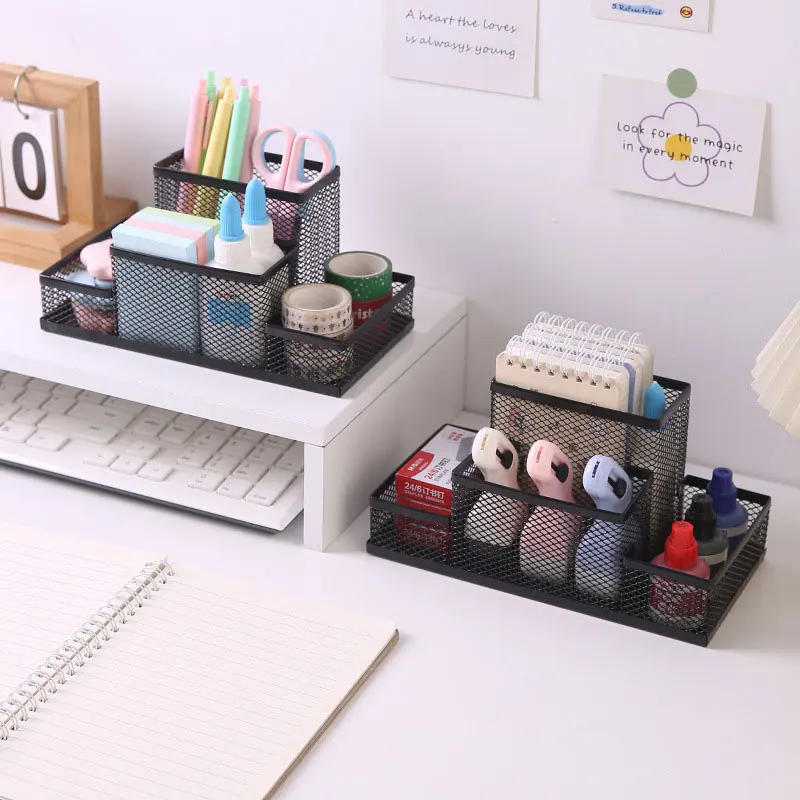 

Креативный держатель для ручек с четырьмя отделениями, ящик для хранения, многофункциональный держатель для ручек, настольный органайзер, орнамент, настольный органайзер, держатель для ручек