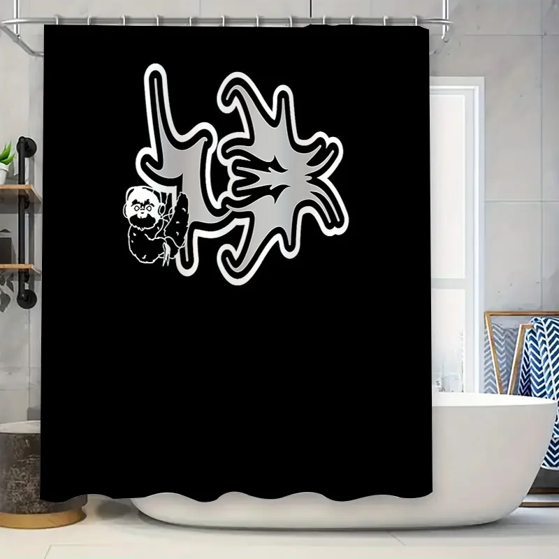Anime Shower Curtain Japanese Kawaii Cute Manga Decor Bathroom Set Waterproof Hanging Pictures Home Textile Room Divider